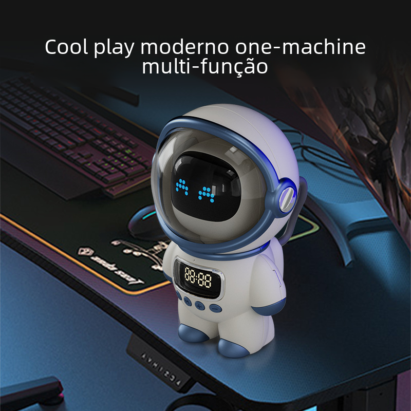 Bluetooth Smart AI Interactive Speaker Clock with Card Slot