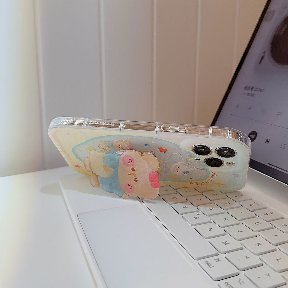Transparent Cute Fairy Tale iPhone Case with Stand